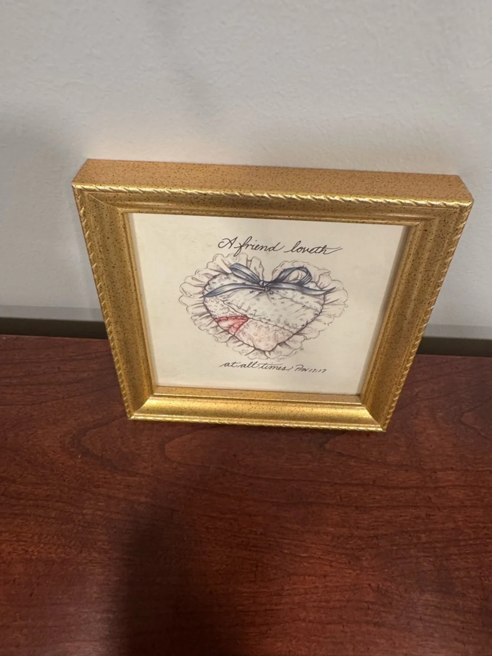 Framed Art - A Friend Loveth At All Times Proverbs 17:17